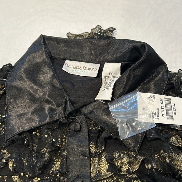 Drapers & Damons 2piece Tank and Jacket Size Petite Small Black and Gold - Picture 8 of 9